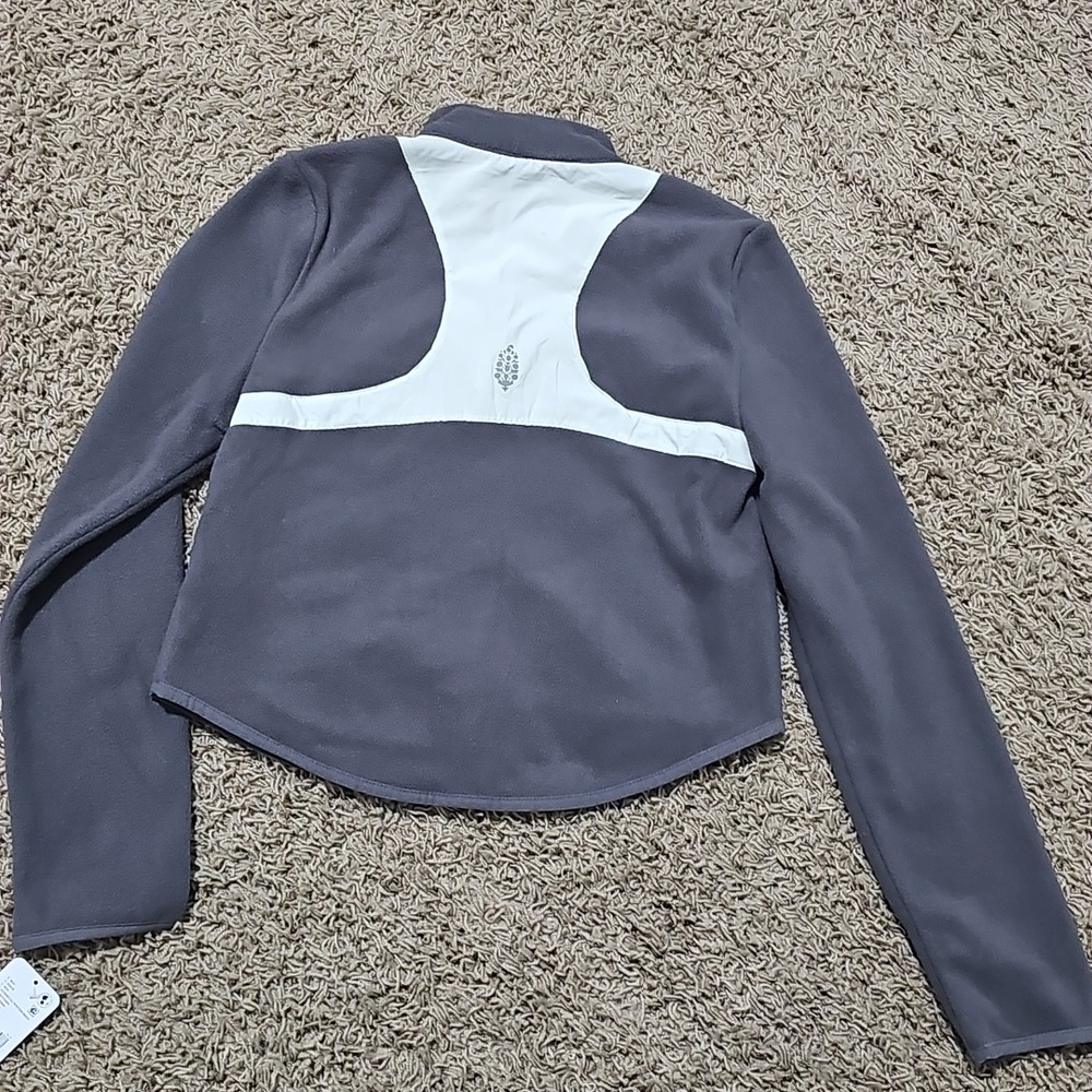 NWT Free People Movement Jacket In The Zone Zip Up Fleece Gunmetal Wintergreen - Picture 8 of 9